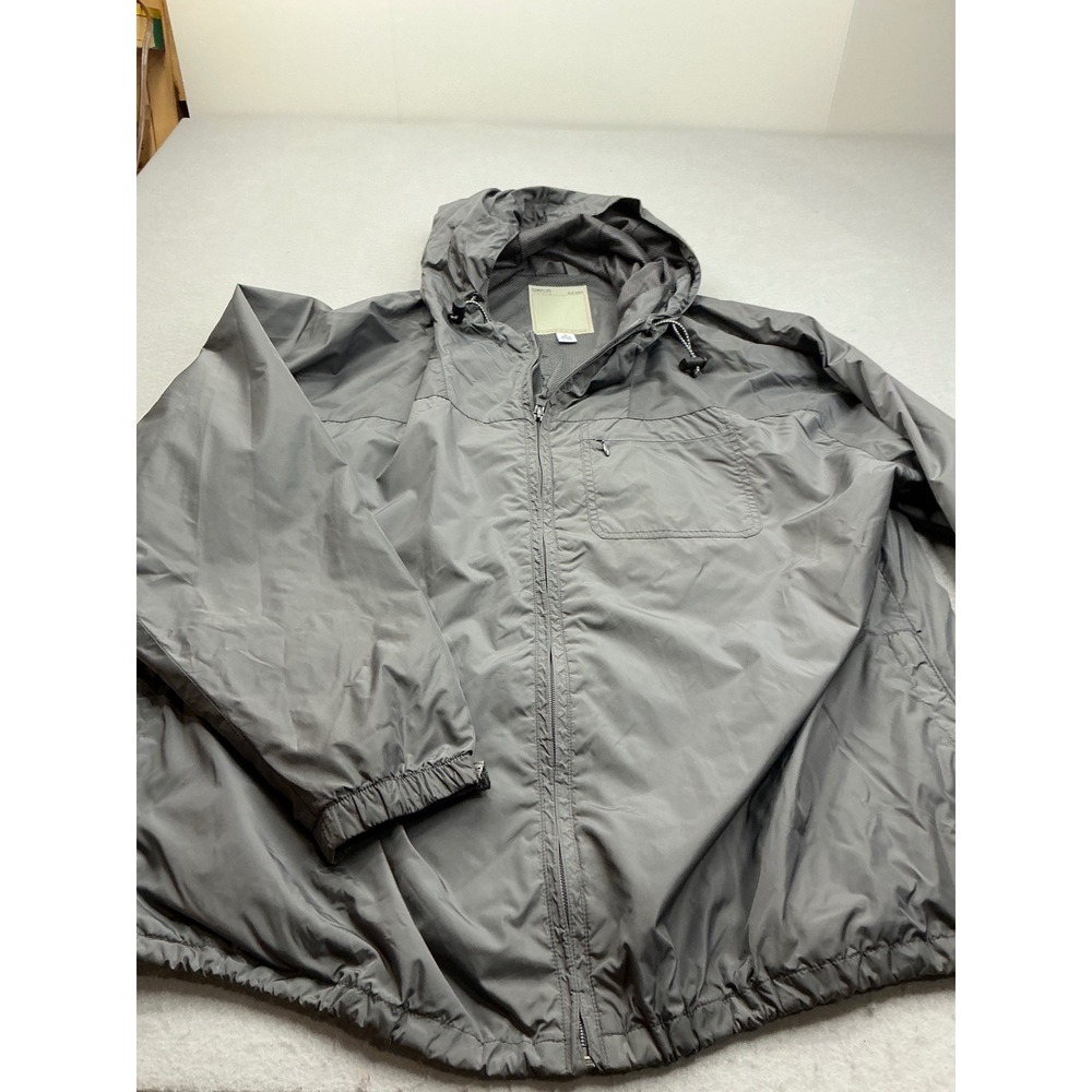 Old Navy Vintage Windbreaker Hooded Jacket Grey XL Gorpcore Full‎ Zip 303592